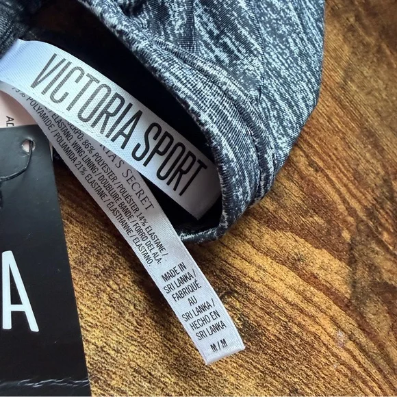 Victoria's Secret Grey Space-Dye Racerback Sports Bra - Picture 3 of 7